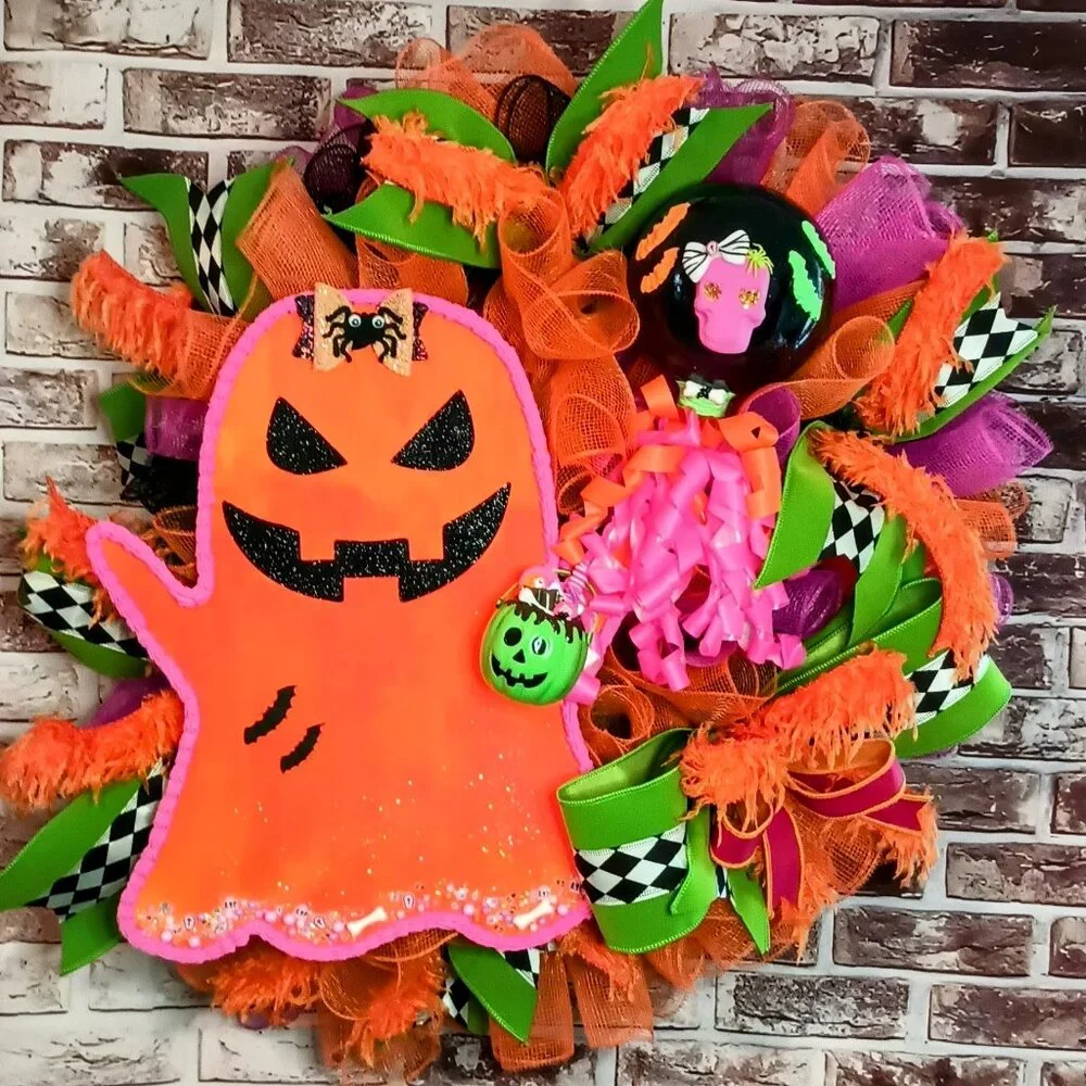 Halloween Wreath, Halloween Door Wreath, Halloween Front Door Wreath, Fall